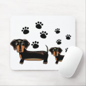 Dackeltatzen-Hundefamilien-Liebe Mousepad (Mit Mouse)
