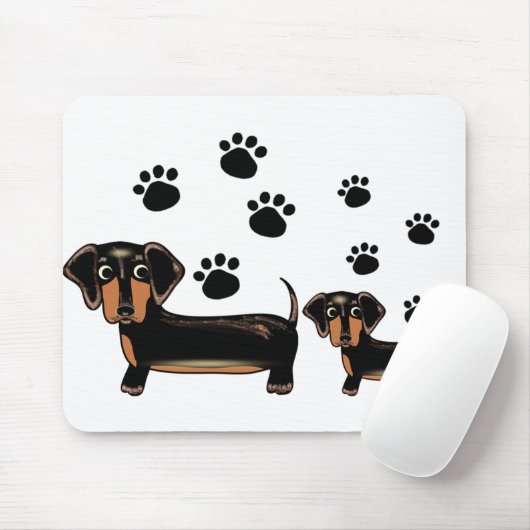 Dackeltatzen-Hundefamilien-Liebe Mousepad (Mit Mouse)