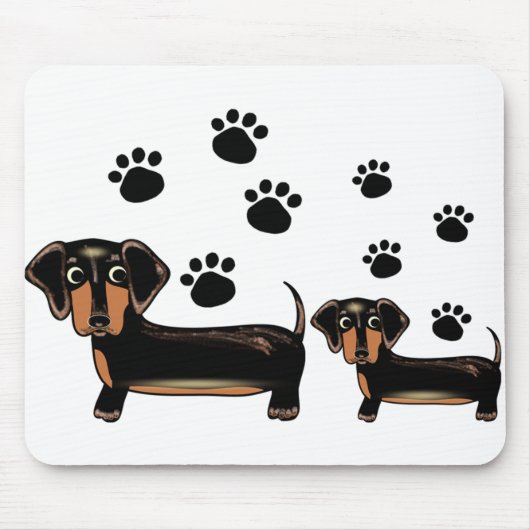 Dackeltatzen-Hundefamilien-Liebe Mousepad (Vorne)
