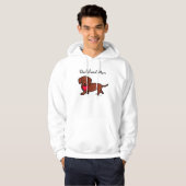Dackelvalentine-Cartoon Hoodie (Vorne ganz)