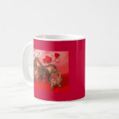Dackelvalentine-Tasse Kaffeetasse (Vorderseite Links)