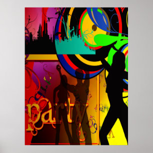 Dacne Scene with Party Dancers Poster