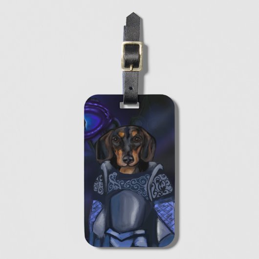 Dacshund Gepäckanhänger (Vorderseite Vertikal)
