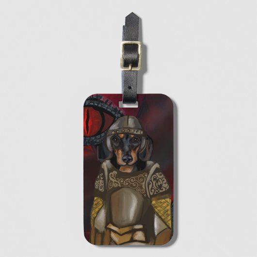 Dacshund Gepäckanhänger (Vorderseite Vertikal)