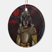 Dacshund Keramik Ornament (Links)