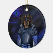 Dacshund Keramik Ornament (Links)