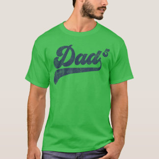 Dad5 Daddy von 5 Geschenken Vater von Fünf zum fün T-Shirt