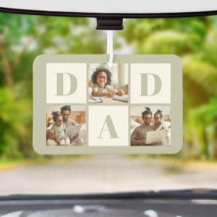 Dad 3 Foto-Collage Salbeigrün Autolufterfrischer
