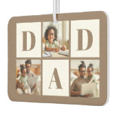 Dad 3 Photo Collage Brown Autolufterfrischer (Links)
