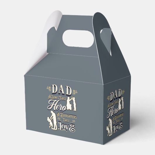 Dad A Son's First A Daughters First Love Geschenkschachtel (Vorderseite)