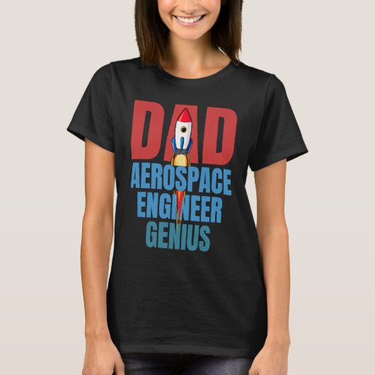 Dad Aerospace Engineer Genius Fun Engineering  Gra T-Shirt (Vorderseite)
