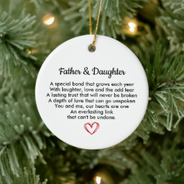 Dad and Daughter, Birthday Gift for Dad, Gift Keramik Ornament