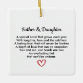 Dad and Daughter, Birthday Gift for Dad, Gift Keramikornament (Vorderseite)