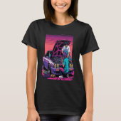 Dad and Daughter Fixing Car Retro Pop Car Mechanic T-Shirt (Vorderseite)