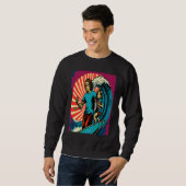 Dad And Daughter Surfing Retro Pop Surfer Dad  3 Sweatshirt (Vorne ganz)