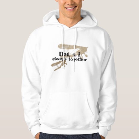 Dad and I always together. Biplane planes Hoodie (Vorderseite)