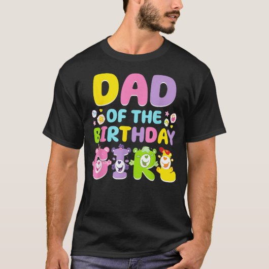Dad And Mom Birthday Girl Bear Family Matching T-Shirt (Vorderseite)