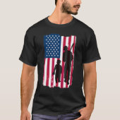 Dad And Son Batter & Pitcher Baseball Player Ameri T-Shirt (Vorderseite)