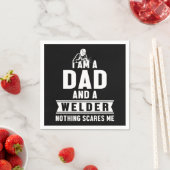 Dad And Welder Welding Metal Iron Profession Gift Serviette (Beispiel)