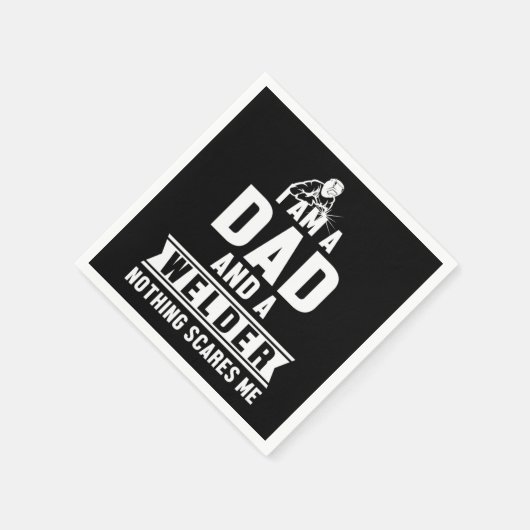 Dad And Welder Welding Metal Iron Profession Gift Serviette (Ecke)