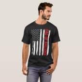 Dad Ballers American Flag Volleyball Softball Team T-Shirt (Vorne ganz)