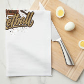 Dad Basketball Vintage Engraving Shirt Design_1 Geschirrtuch (Viertel Falte)