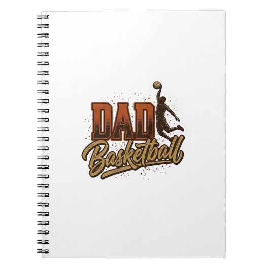 Dad Basketball Vintage Engraving Shirt Design_1 Notizblock (Vorderseite)
