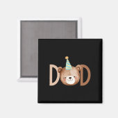 Dad Beary First Birthday Shirt Matching Family Out Magnet (Vorderseite/Rückseite)
