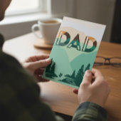 "'DAD' Berglandschaft Grußkarte" Karte
