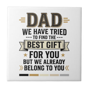 Dad Bestes Geschenk gehört dir Vintage Vector Shir Fliese