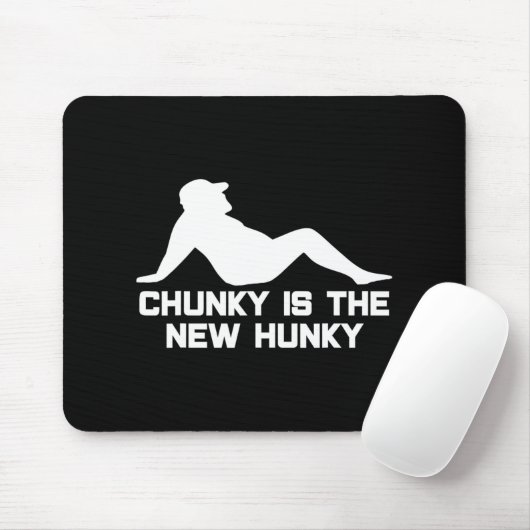 Dad Bod Chunky Is The New Hunky Dadbod Silhouette Mousepad (Mit Mouse)