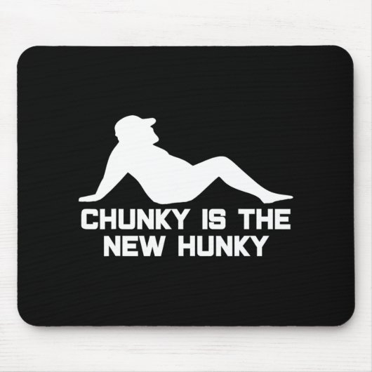 Dad Bod Chunky Is The New Hunky Dadbod Silhouette Mousepad (Vorne)