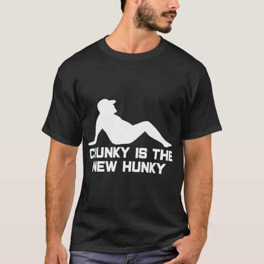 Dad Bod Chunky Is The New Hunky Dadbod Silhouette T-Shirt (Vorderseite)