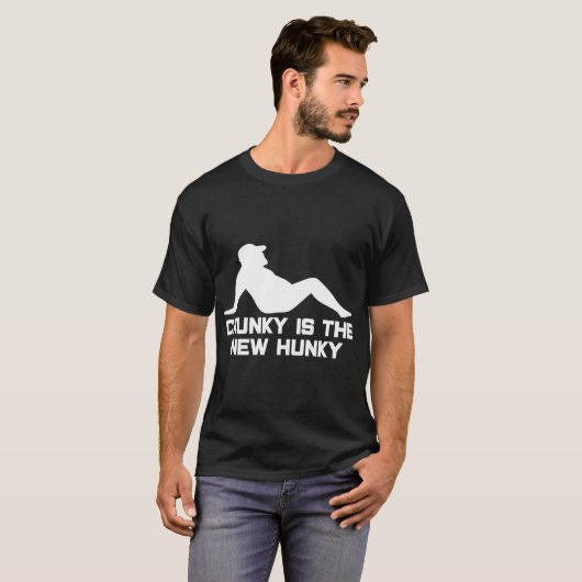 Dad Bod Chunky Is The New Hunky Dadbod Silhouette T-Shirt (Vorne ganz)