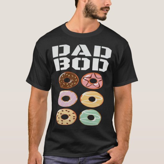 Dad Bod Donut Six Pack Daddy Gym T-Shirt (Vorderseite)