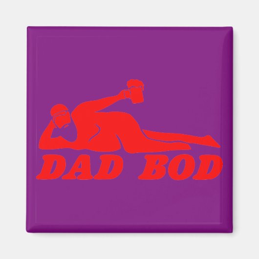 Dad Bod #USAPatriotGraphics ©WhiteTigerLLC.Com Magnet (Vorne)