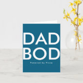 Dad Bod Wered By Zza Funny Modern Fathers Day Karte (Gelbe Blume)