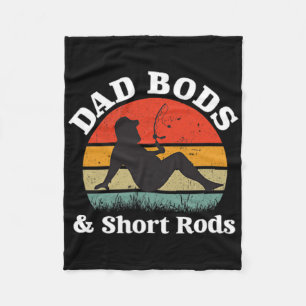 Dad Bods und kurze Ruten 2-seitig Vintage Fleecedecke