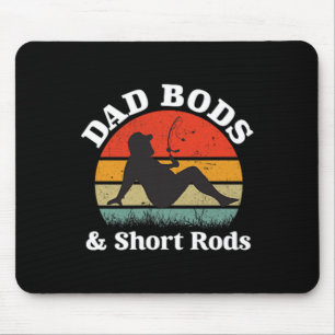 Dad Bods und kurze Ruten 2-seitig Vintage Mousepad