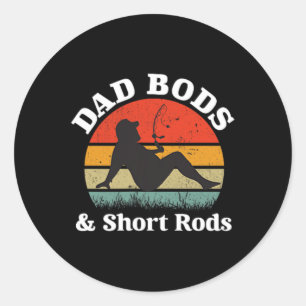 Dad Bods und kurze Ruten 2 seitig Vintage Runder Aufkleber