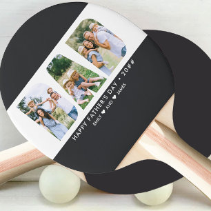 DAD-Buchstaben-Collage mit individuellem Text Tischtennis Schläger