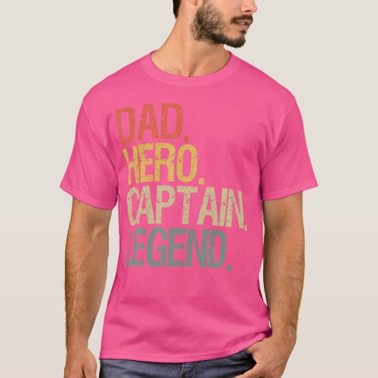 Dad Captain Boat T-Shirt (Vorderseite)