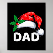Dad Christmas Family Pajamas Matching Santa Hat Ou Poster (Vorne)