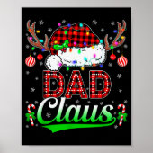 Dad Claus Christmas Lights Matching Family Xmas Pa Poster (Vorne)
