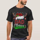 Dad Claus Christmas Lights Matching Family Xmas Pa T-Shirt (Vorderseite)