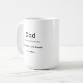 Dad Coffee Mug – Runs Smooth and Steady on Coffee Kaffeetasse (Vorderseite Links)