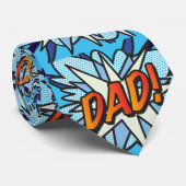 DAD Cool Lustiger Moderner Superheld Comic Krawatte (Gerollt)