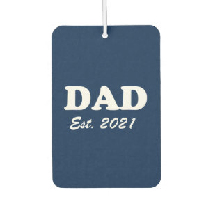 Dad custom established date navy blue white modern autolufterfrischer