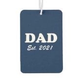 Dad custom established date navy blue white modern autolufterfrischer (Rückseite)