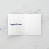 Dad custom established date navy blue white modern karte (Innenseite)